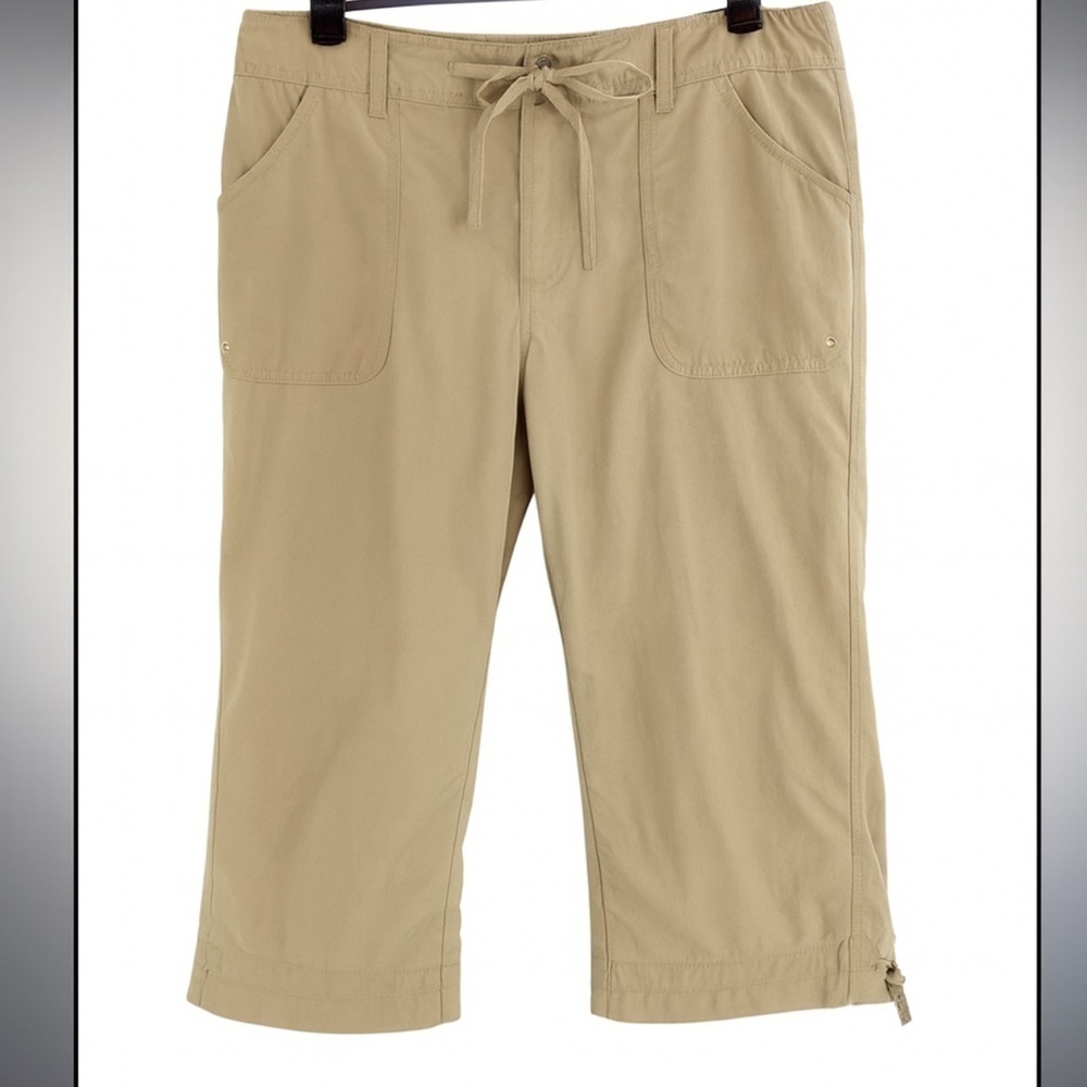 Columbia Sportswear Khaki Capri Pants Women’s Size M Adjustable Hem - Picture 6 of 6